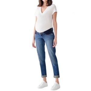 DL1961 Riley Maternity Distressed Boyfriend Jeans